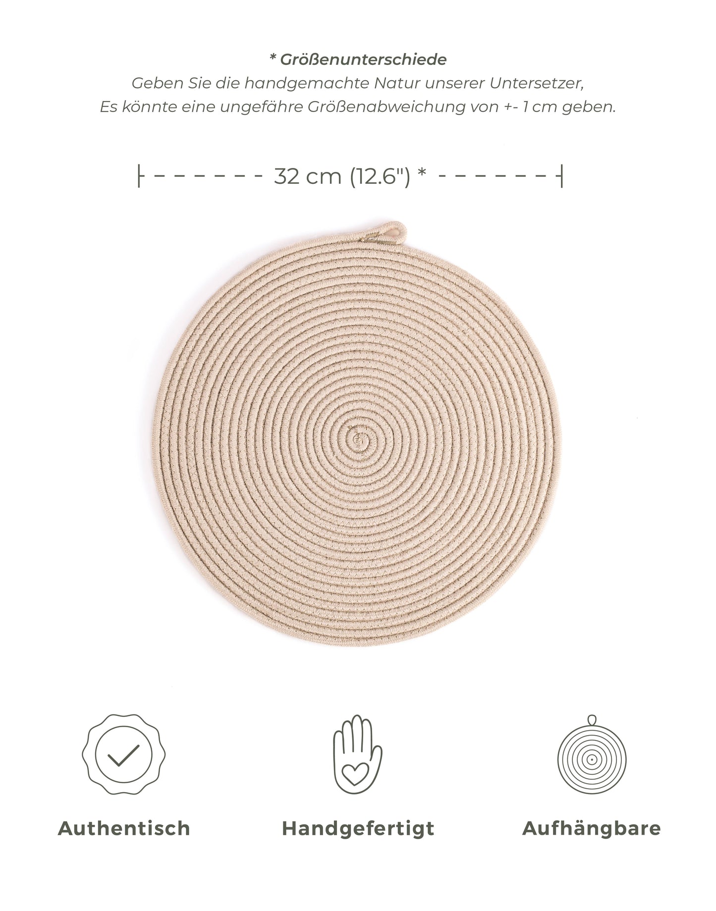 Beiges Tischset - 32cm