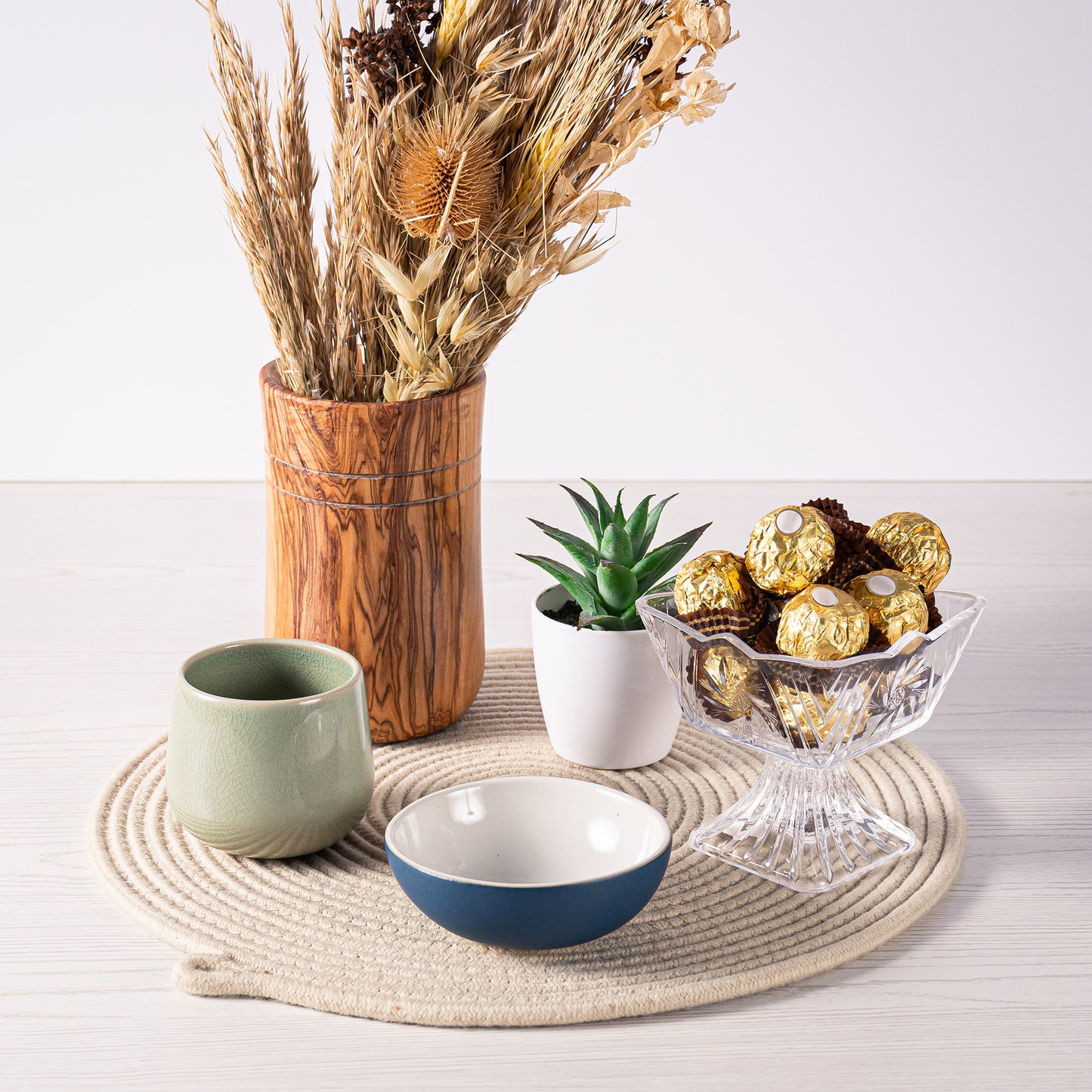 Set von 2 Beigen Tischsets - 32cm